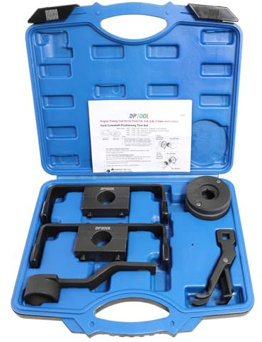 Engine Timing Tool Kit Compatible with Ford 4.6L 5.4L 6.8L 2-Valve and 4-Valve Engine with Valve Spring Compressor Tool, Camshaft Holding Tool, Crankshaft Positioning Tool, Camshaft Positioning Tool
