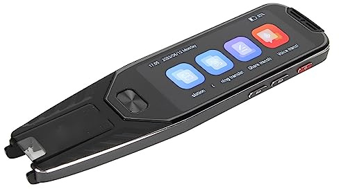 Bolígrafo Traductor de Idiomas, Bolígrafo de Escaneo de Traducción de Alta Precisión AI Soporte Inteligente Traducción de Fotos para Aprender a Viajar (Black)