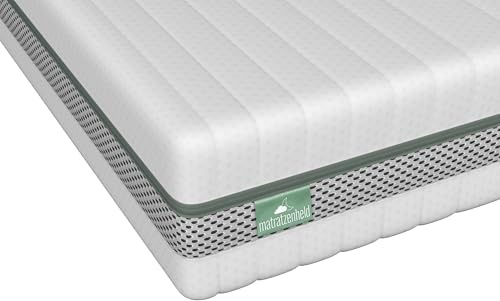 Madrasshjäld Balance Duo kallskummadrass | Ergonomisk 7-zons madrass av skumgummi | 2-i-1 H2 & H3 | Öko-Tex certifierad | allergivänlig och antibakteriell | Gästmadrass | höjd 20 cm | 140 x 200 cm