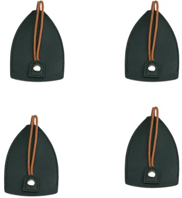 WTRYT Lot de 4 étuis de protection pour clés en cuir synthétique - Mini étui à clés - Petit porte-clés - Porte-clé de voiture portable pour cadeaux - Clé de voiture - Clé d'appartement