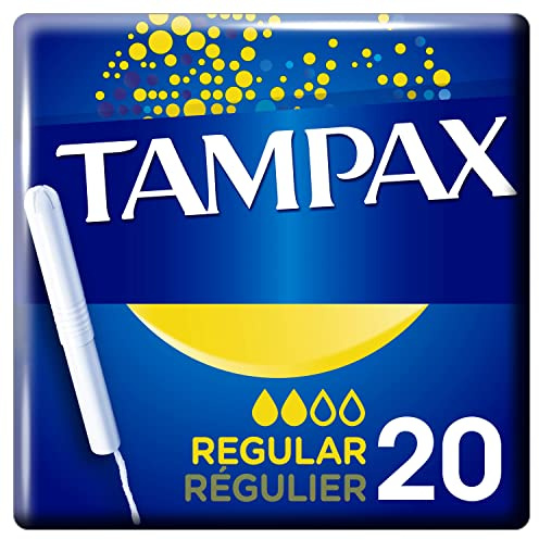 Tampax Classique - 20 Tampons Avec Applicateur En Carton, Régulier, Flux Légers à Moyens - Sans Parfum ni Colorant, Protection contre les Fuites, Sensation De Fraîcheur