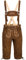Herren Trachten Lederhose mit Träger Kniebund Trachtenlederhose Oktoberfest Tracht Hose Dunkelbraun Gr. 46-60 SK3 (48)