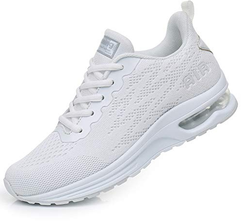 FLARUT Chaussures de Course à Pied pour Homme et Femme Chaussures décontractées Respirantes Coussin d'air pour Le Fitness Marche Légères Lacets Unisexe
