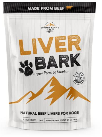 SUMMIT FARMS Dog Treats 15 Oz Pack of Real Natural Beef Liver Treats for Dogs. Irresistible Liver Treats for Dogs of All Breeds and Sizes. Healthy Dehydrated Beef Liver Dog Treats.