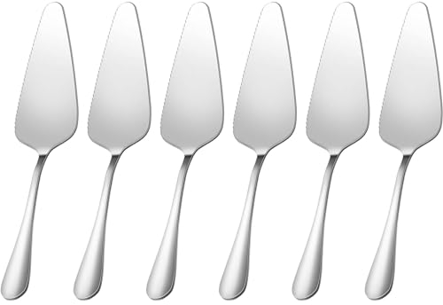 tiokin Tortenheber Set Edelstahl,6 Stück Kuchenschaufel Edelstahl Poliert Tortenschaufel Kuchenmesser Mit Gezackten Kanten,Tortenmesser Set Für Küchen Restaurants Partys(Silber)