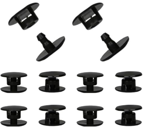 10 Pcs Strap Rivets, Black Screw Rivets Accessories，Push in Screw Rivet Black for Shoes,Hole Plastic Push in Rivets Fastener for Shoes with Holes,Boots (16mm)