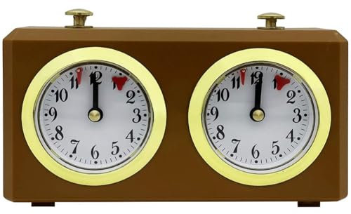 Gokelomg Mechanische Schach Uhr Analog für Schach Spiel Timer Uhr Offizielle Uhren Timer Keine Batterie Erforderlich