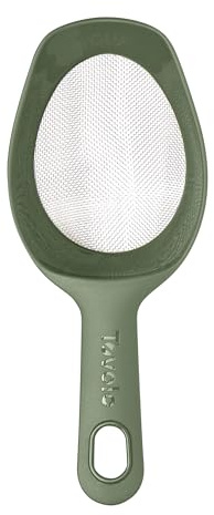 Tovolo Scoop & Sift Flour Sifter for Baking Dusting 1 Cup Fine 20 Mesh Sieve Flour Duster, Easy Scoop Dishwasher Safe Baking Powdered Sugar Flour Sifting Tool for Aerating Coating Dusting, Thyme Green