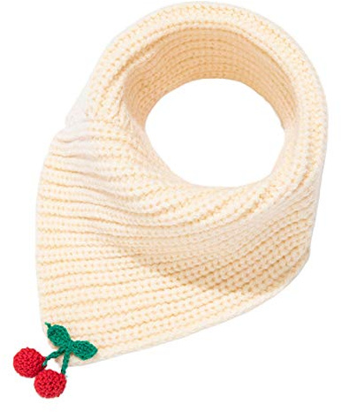 Pocoiau Enfant En Bas Âge Bébé Hiver Tricoté Pour Écharpe Triangulaire Dessin Animé Cerise Bonbons Couleur Foulard Enveloppement Épaissir Crochet Cache-cou Châle Cadeaux 1-10 Ans Écharpe Chaude
