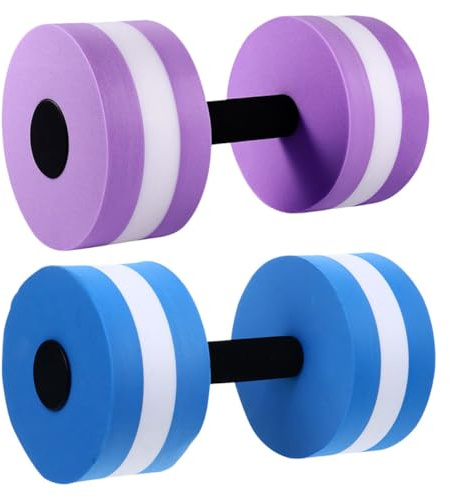 BIUDECO Mancuernas Acuáticas de Eva 2 Piezas para Ejercicio Mancuernas Agua, Pesas para Aeróbic Acuático y Entrenamiento Fitness en Piscina, Flotantes y Ligeras, Color - y -, Accesorio