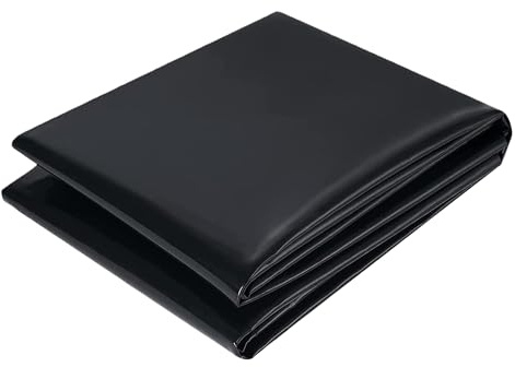 WGLF SUN Lámina para Estanque 200 x 900 cm UV Estable Lámina Flexible para Estanques Seguro para Flores, Jardineros, Invernaderos, Estanques, Selección de Agua, Negro