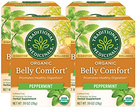 Pack of 4 x Traditional Medicinals Organic Eater's Digest Herbal Tea - 16 Tea