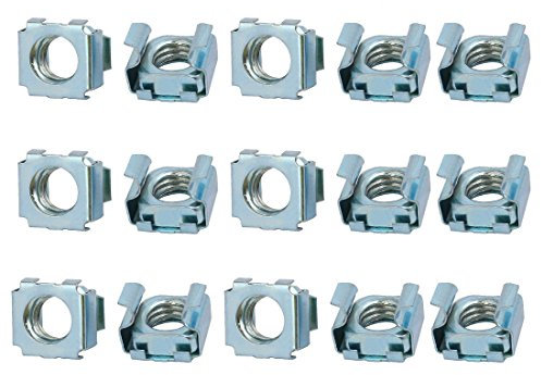 sourcingmap 15 pièces écrou à cage M10 en acier au carbone captif ton argent pour armoire d'étagère de serveur