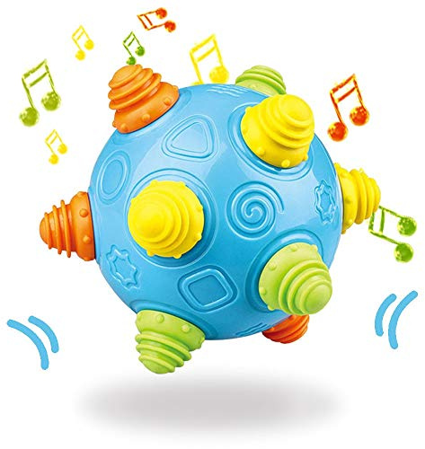 Baby Music Shake Dancing Ball Toy, BPA Free Bouncing Sensory Developmental Ball for Boys and Girls