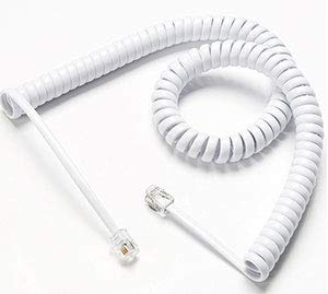 White Phone Cord - Universally Compatible, 1 Pack