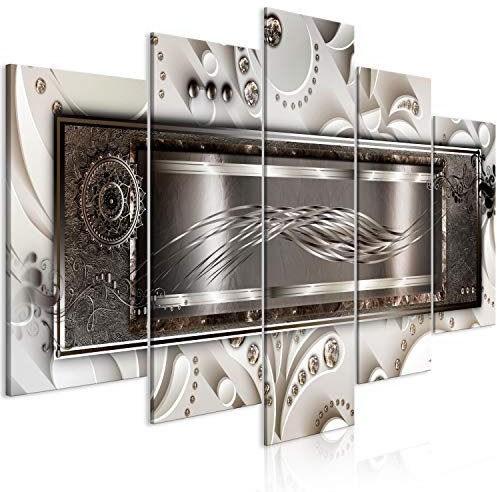 murando Acoustic Canvas Wall Art Abstract 225x112 cm / 89 x 44 picture with acoustic foam sound absorption print image Artwork 5 pcs room acoustics soundproofing Absorption Diamond a-A-0738-b-m