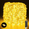 Quntis IP65 Lichterkette Außen 50m 1000 LED, Weihnachtsbeleuchtung Strombetrieb Warmweiß mit 8 Modi Speicher-Funktion, Weihnachtsdeko für Baum Terrasse Balkon Garten Büsche Wand Zimmer Haus Party