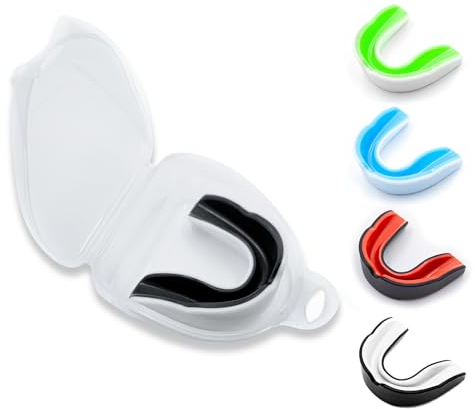 5 Stück Sport Zahnschutz mit Mundschutz Kasten, Kinder Sport Mundschutz, Für alle Vollkontakt-Sportarten einschließlich Rugby, Boxen, Kampfsport, Hockey, MMA, Taekwondo