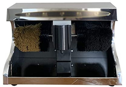 Electric Shoe Polisher, Stainless Steel Automatic Induction Shoe Polisher for Dust Removal And Polishing (Gold) (Silver)