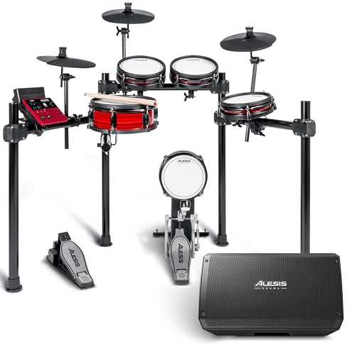 Alesis Nitro Pro and Strike Amp 8 MK2 - Electric Drum Kit with and 8-inch 2000W Drum Amp Speaker, with Bluetooth