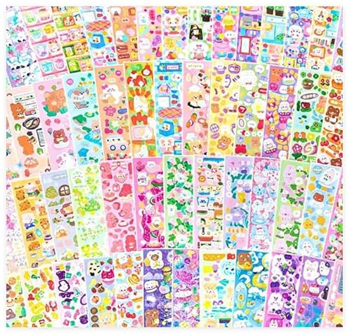 Nicear 100 ark klistermärken Vattentäta tecknade klistermärken för vattenflaskor Scrapbook Skateboard för fotokort dekoration DIY