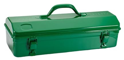 Milageto Werkzeugkasten Metall-Werkzeugkoffer, leerer Werkzeugkasten mit Verschlussschnalle, robuste Werkzeugaufbewahrung, DIY-Werkzeugkoffer wasserdicht für Auto, Werkstatt, Garage, 41.5x15.5x12 Grün