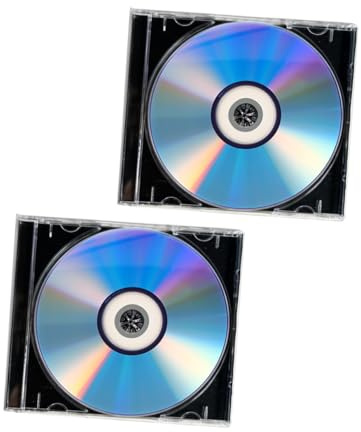 ZUNOXAZ 2 Sets Blank Recordable Discs Printable Media Empty Cd-r Jewel Case Box for Burning Music Data Photos Blank Cd Discs