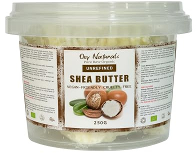 0A3 100% Pure Unrefined Shea Butter | Raw African Natural Body Butter for Skin, Face & Hair | Rich in Vitamins & Fatty Acids | Deep Moisturising Balm for Dry Skin, Eczema & Cracked Skin Relief 250g