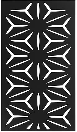 Pannello decorativo per la privacy, paravento per interni ed esterni, parete, 60 x 117 cm, divisorio cavo in metallo, per terrazze decorative (1, modello A)