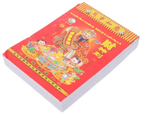 SEWACC 2026 Traditional Lunar Chinese Calendar, Year Of Horse Feng Shui Hanging Wall Daily Calendar with Tear-off Pages for Home Office Decoration, Cover Random (50 K)