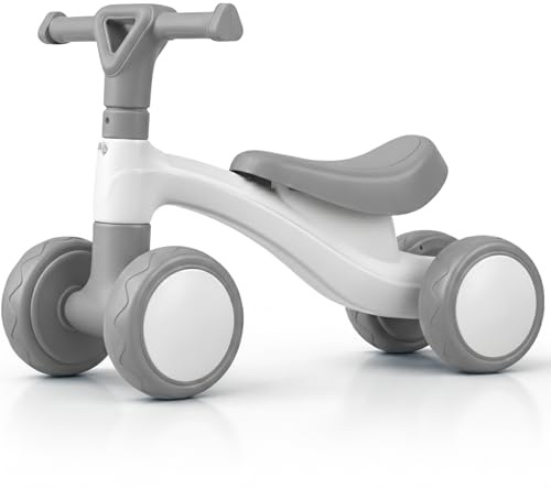 Edibaby, Bicicletta Bambini, Bici Senza Pedali 1–2 Anni, Balance Bike, Triciclo Leggero 12–24 Mesi, Giocattolo Educativo, Idea Regalo (Grigio)