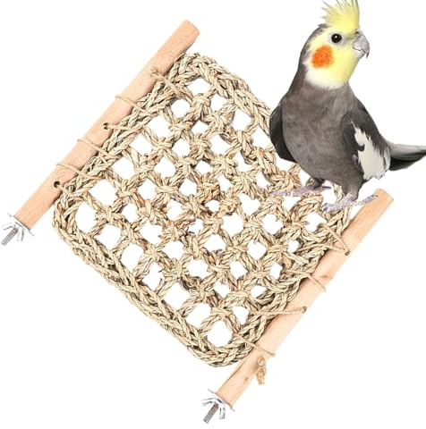 Genérico Escalera para Pájaro,Poste de Juego y Masticación de Madera | Accesorios para Jaulas de Aves - para Entrenamiento y Alimentación de Aves como Conure y