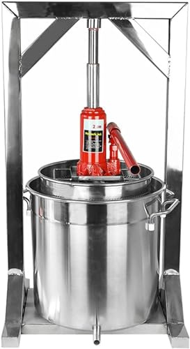 Fruktpress rostfritt stål – 12 L kapacitet, mångsidig bär- och grönsakspress för hemlagad juice och vinproduktion