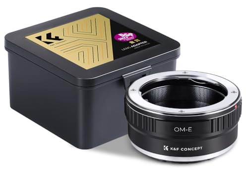 K&F CONCEPT OM to NEX Lens Mount Adapter, Compatible with Olympus Zuiko OM Mount Lens and Compatible with Sony Alpha E Mount Cameras