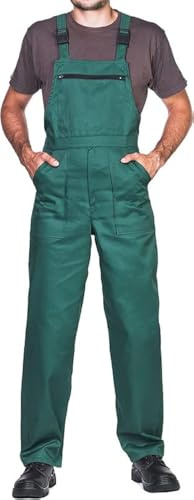MAZALAT work wear Salopette da Lavoro Uomo, Taglie Grandi S-3XL, Made in EU, Colori Diversi, Tuta da Lavoro Uomo Qualità, Verde, S