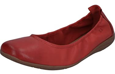 Josef Seibel Damen Klassische Ballerinas Fenja 01,Weite G (Normal),sportlich,Ballerinen,Halbschuhe,Sommerschuhe,Slipper,rot,40 EU