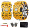 GOHHME 6 Pieces Universal Fit Anti-Slip Snow Chains Set - Stainless Steel Emergency Tyre Traction Chains for Truck SUV Car