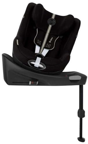 CYBEX Gold Kinder-Autositz Sirona Gi i-Size Plus inkl. Neugeboreneneinlage und Base, Ab ca. 0 bis 4 Jahre, Max. 20 kg, 40 - 105 cm, Moon Black