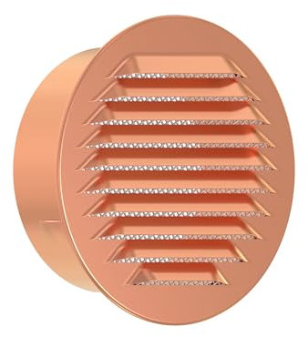 Plikc - Griglia aerazione tonda con rete - MADE IN ITALY (Rame - foro 100)