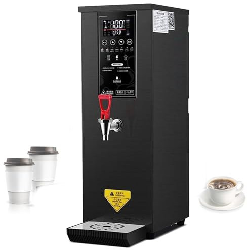 Dispensador de agua caliente comercial, caldera eléctrica de encimera con calentamiento por pasos para té, café y postres en hoteles, caldera automática con panel de control digital,Black