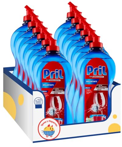 Brillantante Lavastoviglie Duo Power Expert – 500 ml kit con Spugna Brandizzata SPESA & RISPARMIO Inclusa – Variazioni 4/8/12 Pezzi (12)