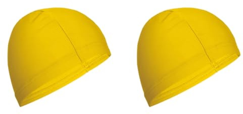 ONE SHOP unisex badmössa polyester badmössa x lätt simning 0,03 kg storlek 23,5 x 18,5 cm bekväm elastisk snabbtorkande för simning och träning (2, gul)