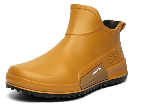 Stivali Antipioggia Uomo, Impermeabili Scarponcini Antipioggia Galosce Stivaletti Antiscivolo Stivali Gomma Rain Boots Unisex Scarpe Comode Calosce Stivaletto per La Pioggia da Lavoro Pesca