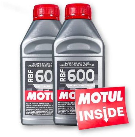 Motul (2 Pack) 100949 RBF 600 DOT 4 100% Synthetic Factory Line Racing Brake Fluid