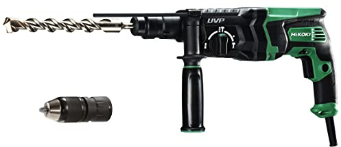 HiKOKI Bohr- & Meißelhammer DH28PMY2 (850W, 3.0 J, SDS-plus-Werkzeugaufnahme, Antivibrationssystem, Zubehör, Koffer)