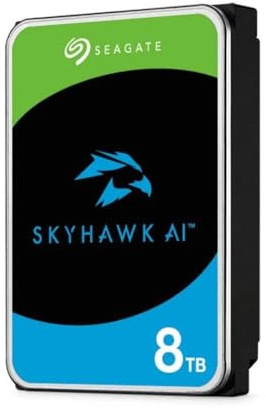 SEAGATE - SURVEILLANCE SKYHAWK AI 8TB 3.5IN 6GB/S SATA 256MB 24X7