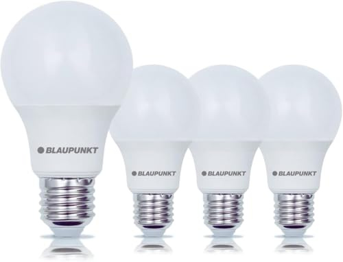 Blaupunkt LED Lampen E27 6W Neutralweiß 4000K, Birne, Ersatz für 60W Glühbirne, Helles und Energiesparendes Licht, LED-Leuchtmittel für Tageslichtbeleuchtung, 4er Pack