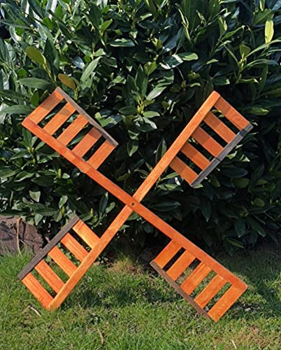 Darlux 2 pale di ricambio per mulino a vento da giardino, in legno, marrone, 68 cm
