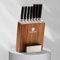 Klarstein Juego de Cuchillos Cocina y Bloque Cuchillo, 7 Set Cuchillos Cocina Profesional y Soporte de Madera, Juego de Cuchillos Chef Acero Inoxidable, Anti Arañazos y Afilados, Diseño Japonés