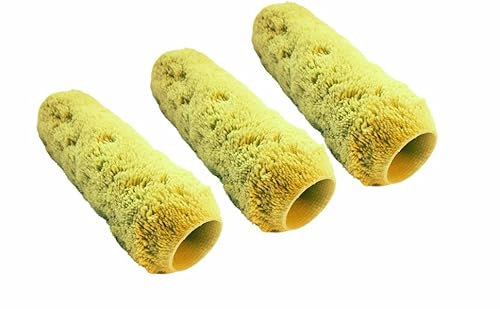 Big Dawg Heavy Duty Paint Roller Sleeves 3-Pack 9 x 1.75 Inch - for Rough & Extremely Rough Surfaces, Masonry, Timber, Artex, Tapered Edge Roller, Exterior & Interior